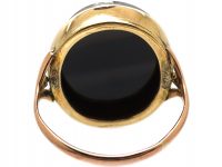 Edwardian 9ct Gold & Sardonyx Cameo Ring of a Georgian Gentleman