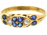Edwardian 18ct Gold, Sapphire & Diamond Ring