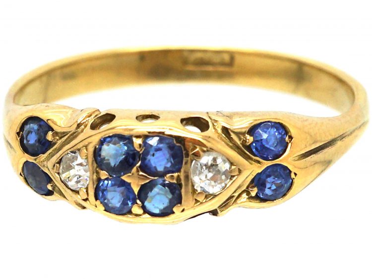 Edwardian 18ct Gold, Sapphire & Diamond Ring