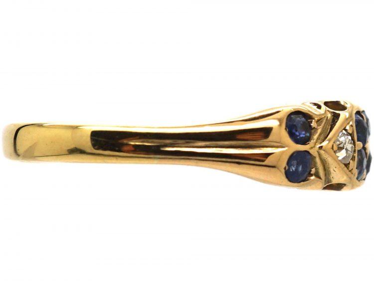 Edwardian 18ct Gold, Sapphire & Diamond Ring