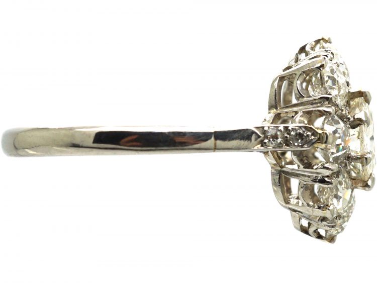 Platinum & Diamond Large Cluster Ring