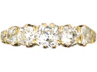 Victorian 18ct Gold, Seven Stone Old Mine Cut Diamond Ring