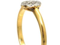 Edwardian 18ct Gold & Platinum, Diamond Cluster Ring