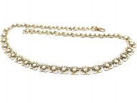 1950s Silver & White Enamel Necklace by Willy Winnaess for David Andersen