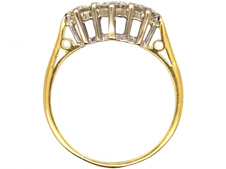1950s 18ct Gold, Three Stone Diamond Ring