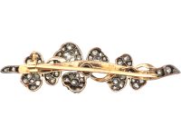 Victorian Diamond Shamrock Brooch