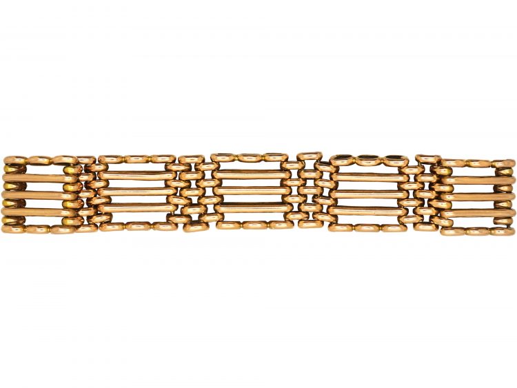 Edwardian 15ct Gold Gate Bracelet