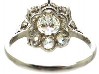 Platinum & Diamond Large Cluster Ring