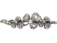 Victorian Diamond Shamrock Brooch