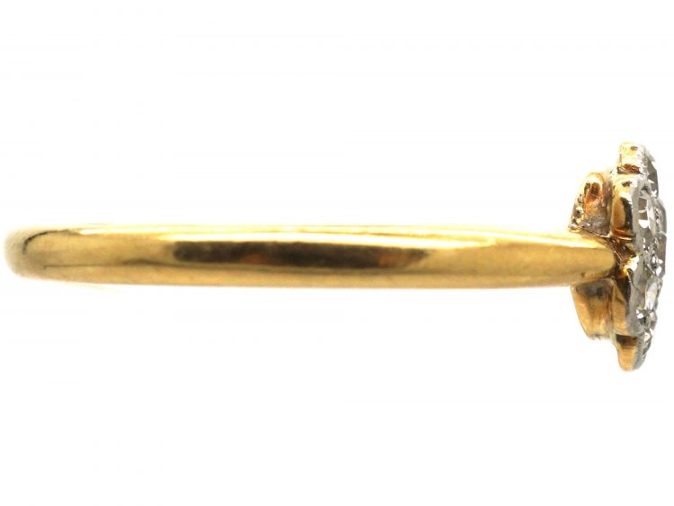 Edwardian 18ct Gold & Platinum, Diamond Cluster Ring