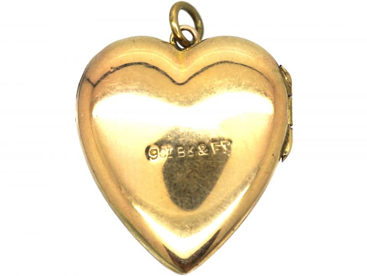 9ct Back & Front Heart Shaped Locket