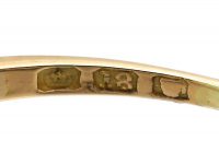 Edwardian 18ct Gold Three Stone Diamond Crossover Ring