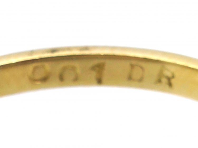 18ct Gold, Three Stone Ruby & Diamond Ring