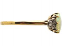 Edwardian 18ct Gold & Platinum, Opal & Diamond Ring