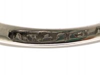 Art Deco Platinum, Colombian Emerald & Diamond Large Three Stone Ring