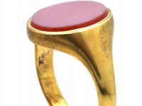 Victorian 15ct Gold Signet Ring set with a Carnelian by Charles Green