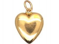 Edwardian 15ct Gold Pave Set Natural Split Pearl Heart Shaped Pendant