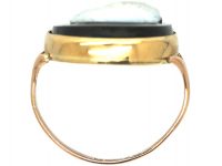 Edwardian 9ct Gold & Sardonyx Cameo Ring of a Georgian Gentleman