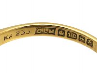18ct Gold & Diamond Cluster Ring with Diamond Set Shoulders