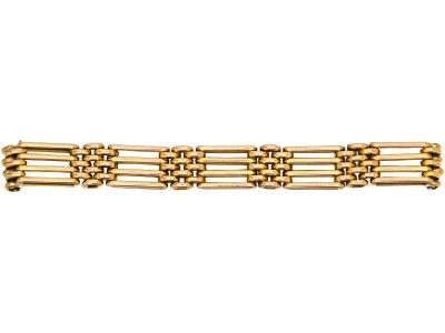 Edwardian 15ct Gold Gate Bracelet