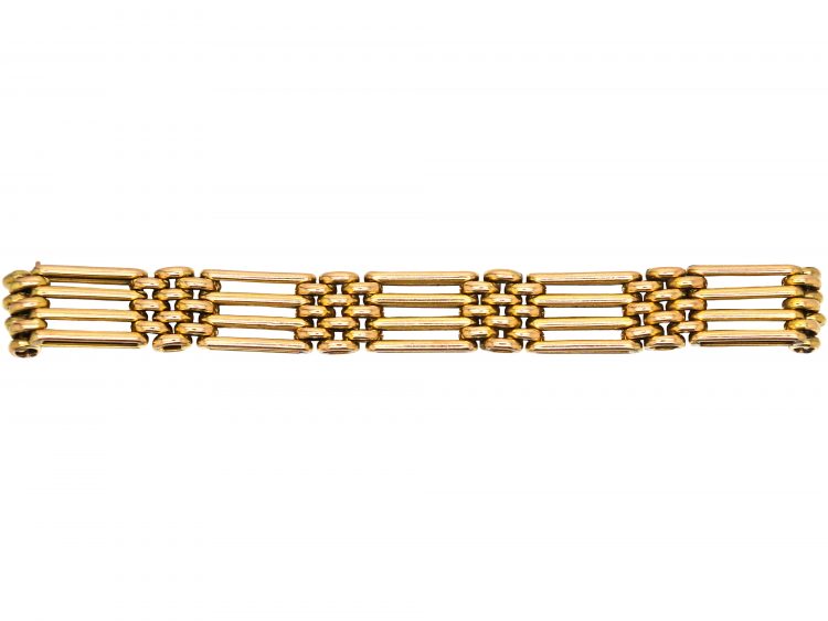 Edwardian 15ct Gold Gate Bracelet