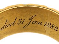 Georgian 18ct Gold & Black Enamel Memorial Ring