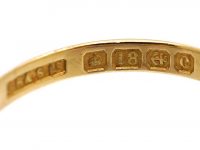 Edwardian 18ct Gold Three Stone Ruby & Diamond Ring