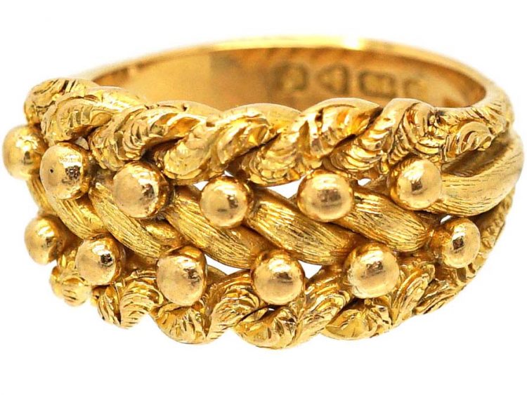 Edwardian 18ct Gold Keeper Ring