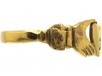 Regency 18ct Gold Fede Ring with Heart & Keyhole Motif