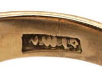 9ct Gold & Lapis Lazuli Signet Ring with Intaglio of a Cow & Crosses