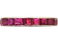 Art Deco Platinum & Ruby Eternity Ring