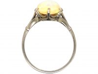 Art Deco Platinum & Opal Ring