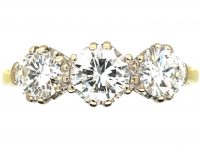 1920s 18ct Gold & Platinum, Three Stone Diamond Ring