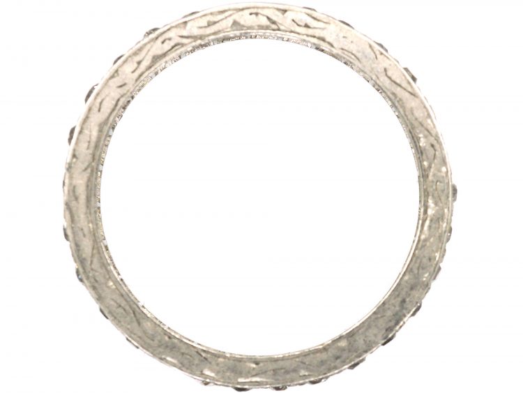 Art Deco Platinum & Diamond Narrow Eternity Ring