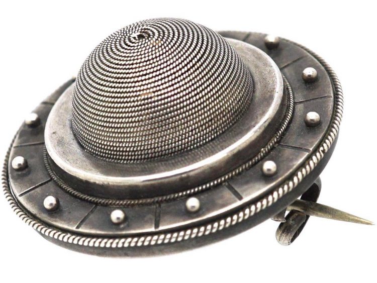 Victorian Silver Target Brooch