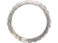Art Deco Platinum & Square Cut Sapphire Eternity Ring