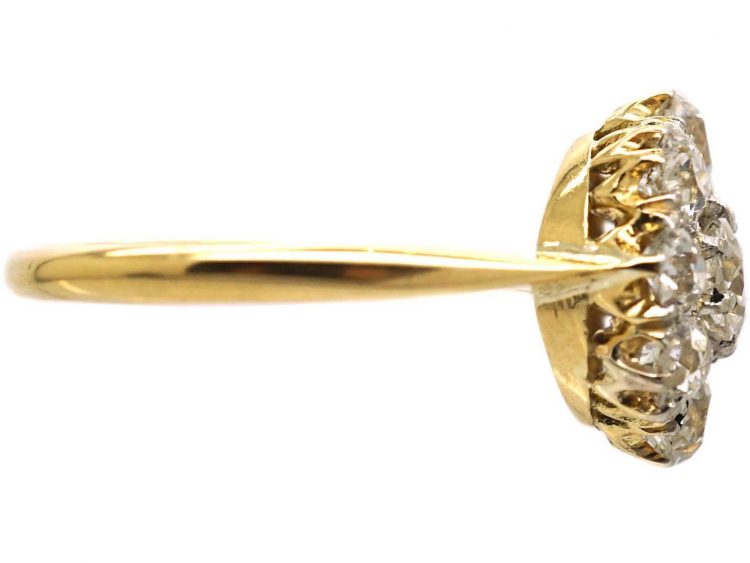 1920s 18ct Gold & Platinum, Diamond Cluster Ring