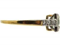 18ct Gold & Platinum, Square Cut Emerald & Diamond Ring by Boodles