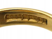 18ct Gold Signet Ring Engraved with a Fleur de Lys & Snake Entwined by Charles Green & Sons
