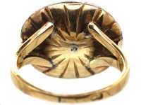 Early 19th Century 18ct Gold & Foiled Citrine & Rose Diamond Ring
