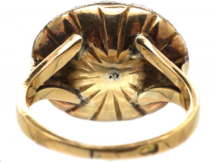 Early 19th Century 18ct Gold & Foiled Citrine & Rose Diamond Ring
