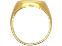 18ct Gold Signet ring with Engraved Dog by Charles Green & Sons