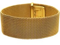 French Belle Epoque 18ct Gold Woven Design Bracelet