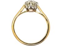 Art Deco 18ct Gold Old Mine Cut Diamond Solitaire Ring