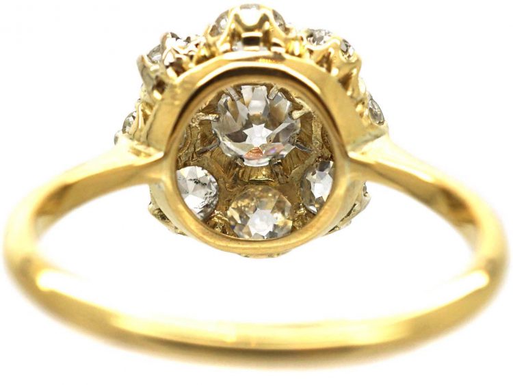 1920s 18ct Gold & Platinum, Diamond Cluster Ring