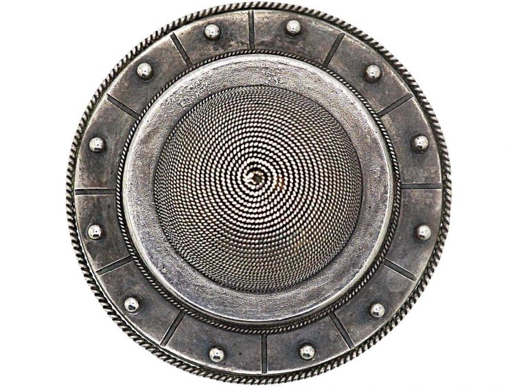 Victorian Silver Target Brooch