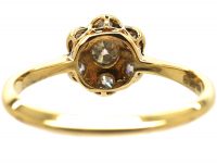 Edwardian 18ct Gold & Platinum, Diamond Daisy Cluster Ring