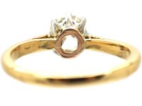 Art Deco 18ct Gold Old Mine Cut Diamond Solitaire Ring