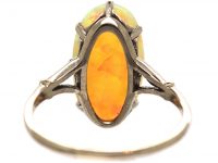 Art Deco Platinum & Opal Ring