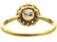 Edwardian 18ct Gold & Platinum, Diamond Daisy Cluster Ring